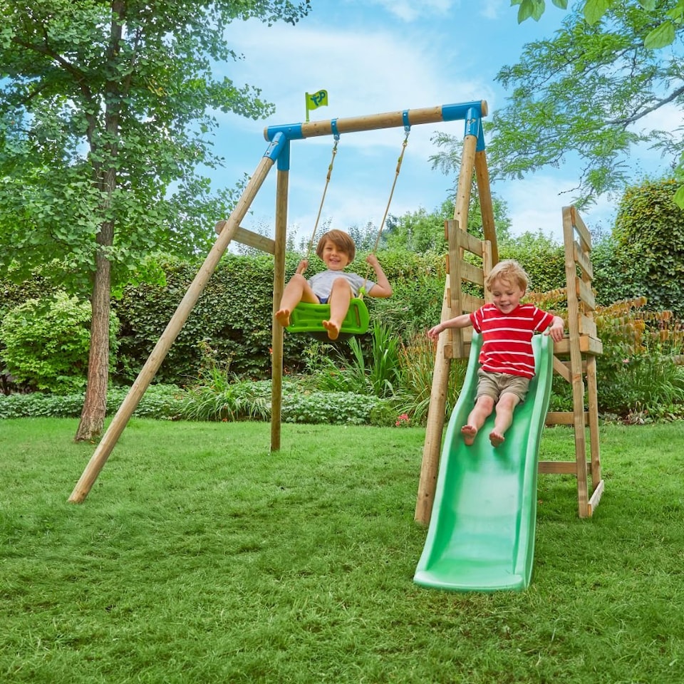 image 1 of TP Robin Swing with Roped Rapide Seat and 6ft Slide Set