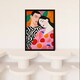 image 2 of Sweet Dreaming Sleeping Couple Vibrant Home Decor Black Framed Wall Art Print A4