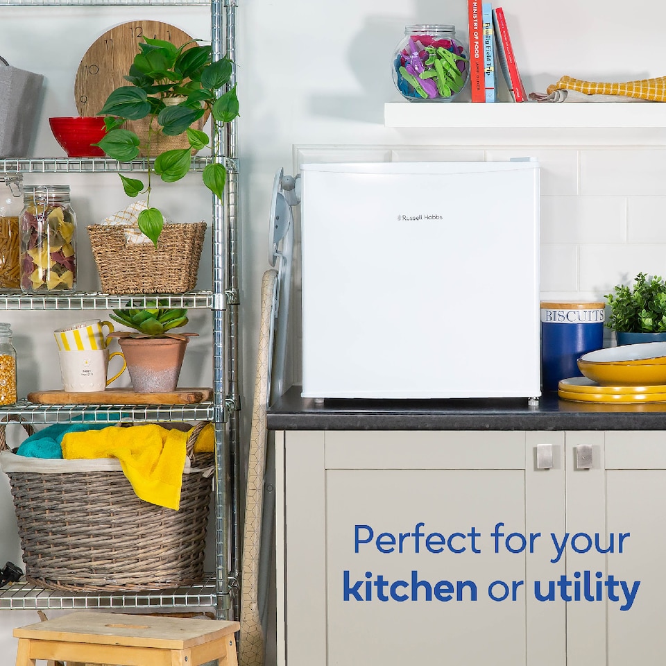 image 1 of Russell Hobbs RHTTFZ0E1W Mini Freezer White 31L Table Top Adjustable Thermostat