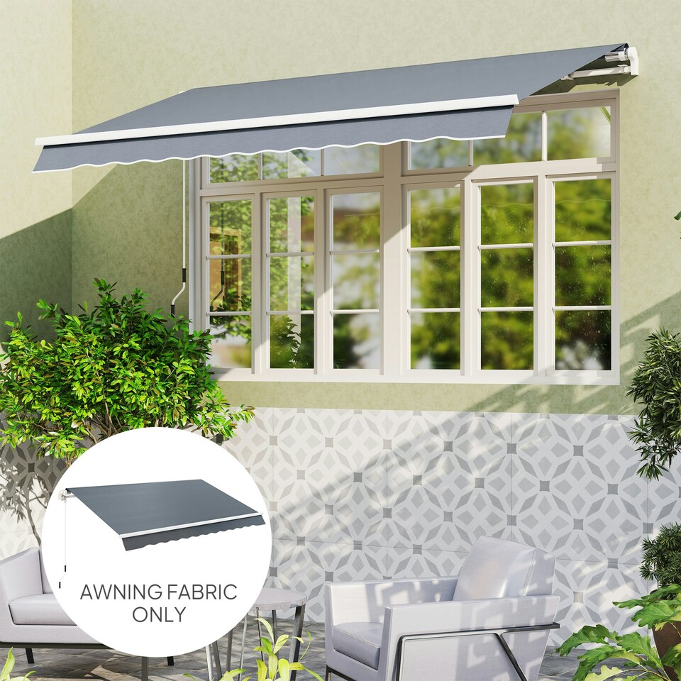 image 1 of Outsunny Replacement Canopy for 3 x 2.5 m Awning (Fabric Only) Cream | Cream