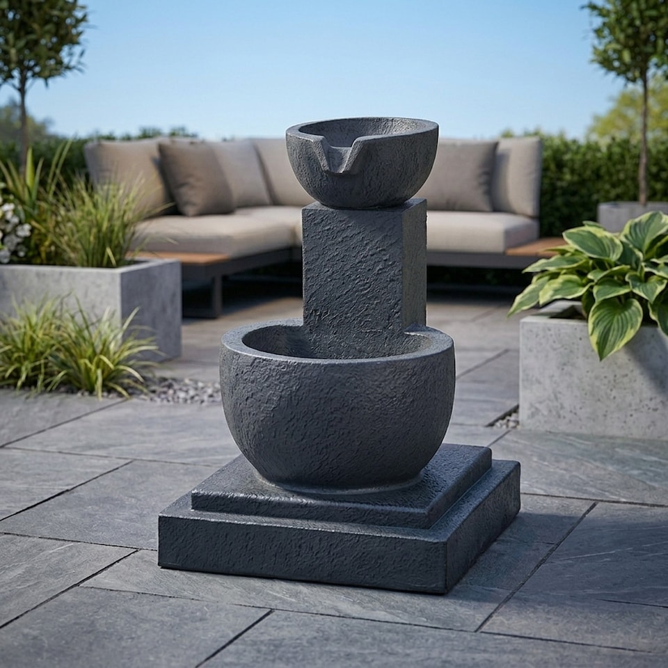 image 1 of Fengshui Falls Hybrid Solar Garden Water Feature