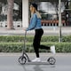 image 2 of HOMCOM Foldable Kick Scooter with Double Shock Absorption and Big Wheels, Height Adjustable Aluminium Frame Big Wheel Scooter for 14+ Teens Adult - White