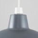 image 4 of ValueLights Civic Metro Grey Ceiling Pendant Shade & Bulb | Grey