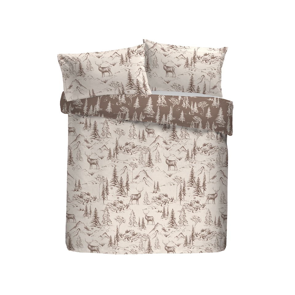 image 1 of D & D Alpine Stag Duvet Cover Set Natural