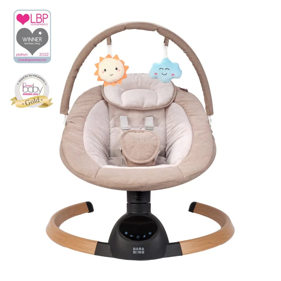 image 1 of Bababing Hub 2 Electric Baby Swing Bluetooth-Enabled Automatic Rocker