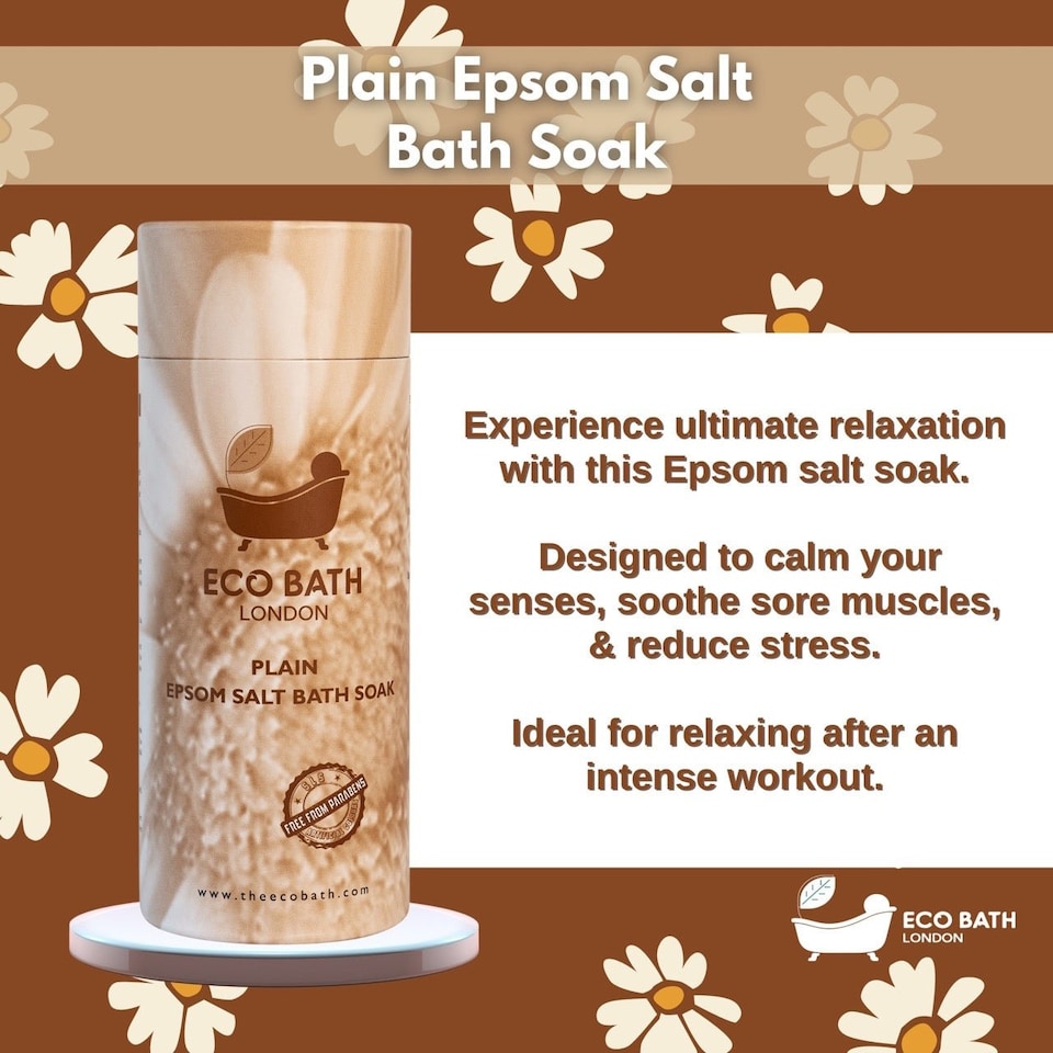 image 1 of Unscented Plain Epsom Salt Bath Soak Gift Tube