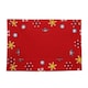 image 2 of Homescapes Cotton Christmas Red Snowflake Pack of 2 Placemats