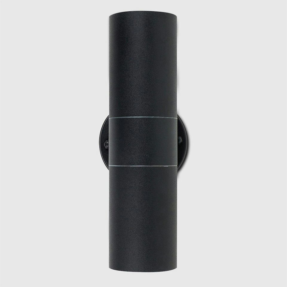 image 1 of ValueLights Up Down Black Outdoor Garden Stainless Steel Wall Light