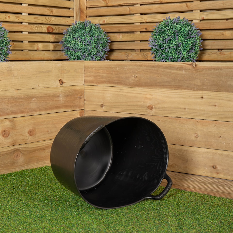 image 1 of 42L Black Flexi Plastic Tub / Bucket for Household and Garden | Black | Black