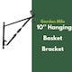 image 8 of Marco Paul Black Steel Hanging Basket Bracket Black