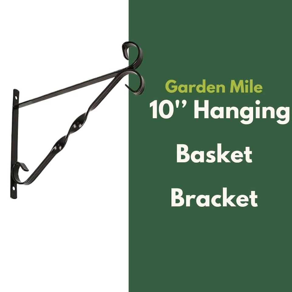 image 1 of Marco Paul Black Steel Hanging Basket Bracket Black