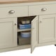 image 4 of Lisbon Sideboard with 3 Doors & 2 Drawers Cream & Oak