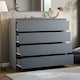 image 2 of Vida Designs Denver 8 Drawer Chest of Drawers Bedroom Storage, Grey