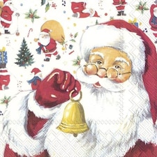 IHR Lunch Napkins Santas Head 33cm 3ply 20 Pack