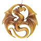 image 3 of Anne Stokes Dragon Medal Hanging Ornament - Gold/Brown - One Size