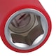 image 3 of 18mm 1/2in drive VDE Insulated Shallow Metric Socket 6 Sided Single Hex 1000 V