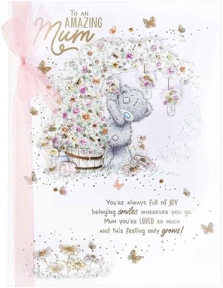 image 1 of Bear In Lots Of Flowers Amazing Mum Mother's Day Boxed Card