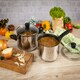 image 4 of CLASSIC INDUCTION NON-STICK SAUCEPAN 3PC SET Silver