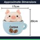 image 7 of Pig Coffee Cup Soft Toy Cute Plushie Huggable Cuddly Stuffed Toy 20cm Blue