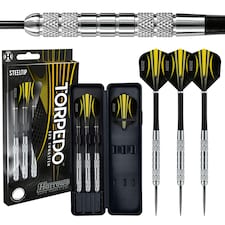 Harrows Torpedo Tunsten Darts - 25gm - Silver/Black/Yellow - Nodor - DATT25