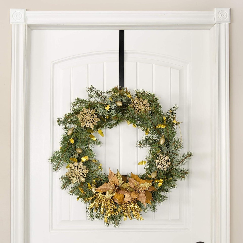 image 1 of 38Cm Metal Wreath Hanger Black - Sleek and Modern Design