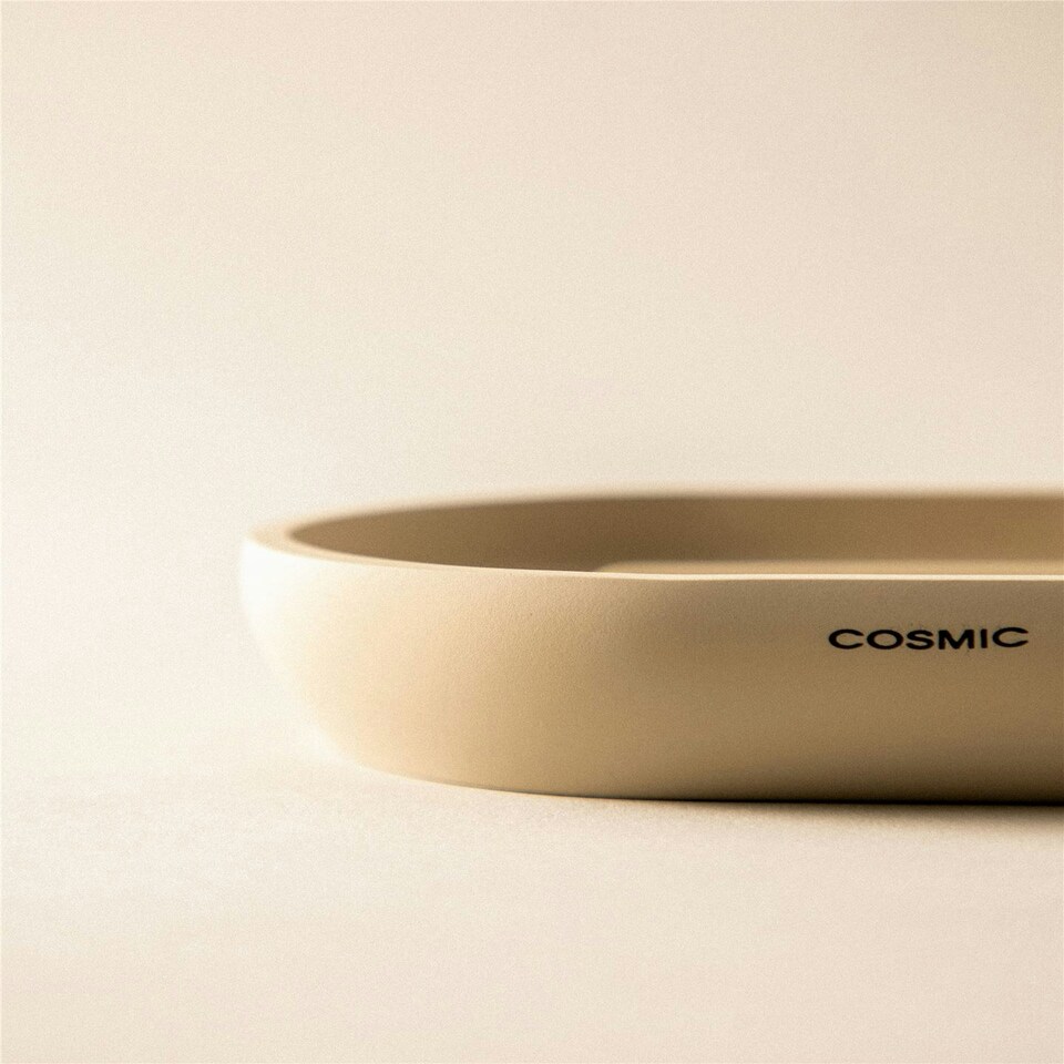 image 1 of Cosmic Counter Soap Dish with Durable Resin for Bathroom, Olive Green