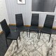 image 2 of Dining Chairs Set of 4 Black Leather Kitchen Chairs Black