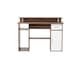 image 1 of Albany Desk with 1 Drawer and 1 Door in Walnut White | Brown | Walnut and white