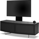 image 3 of Centurion Supports Caru Gloss Black Beam-Thru Remote Friendly Super-Contemporary "D" Shape Design 32"-65" LED/OLED/LCD TV Cabinet with Mounting Arm Black