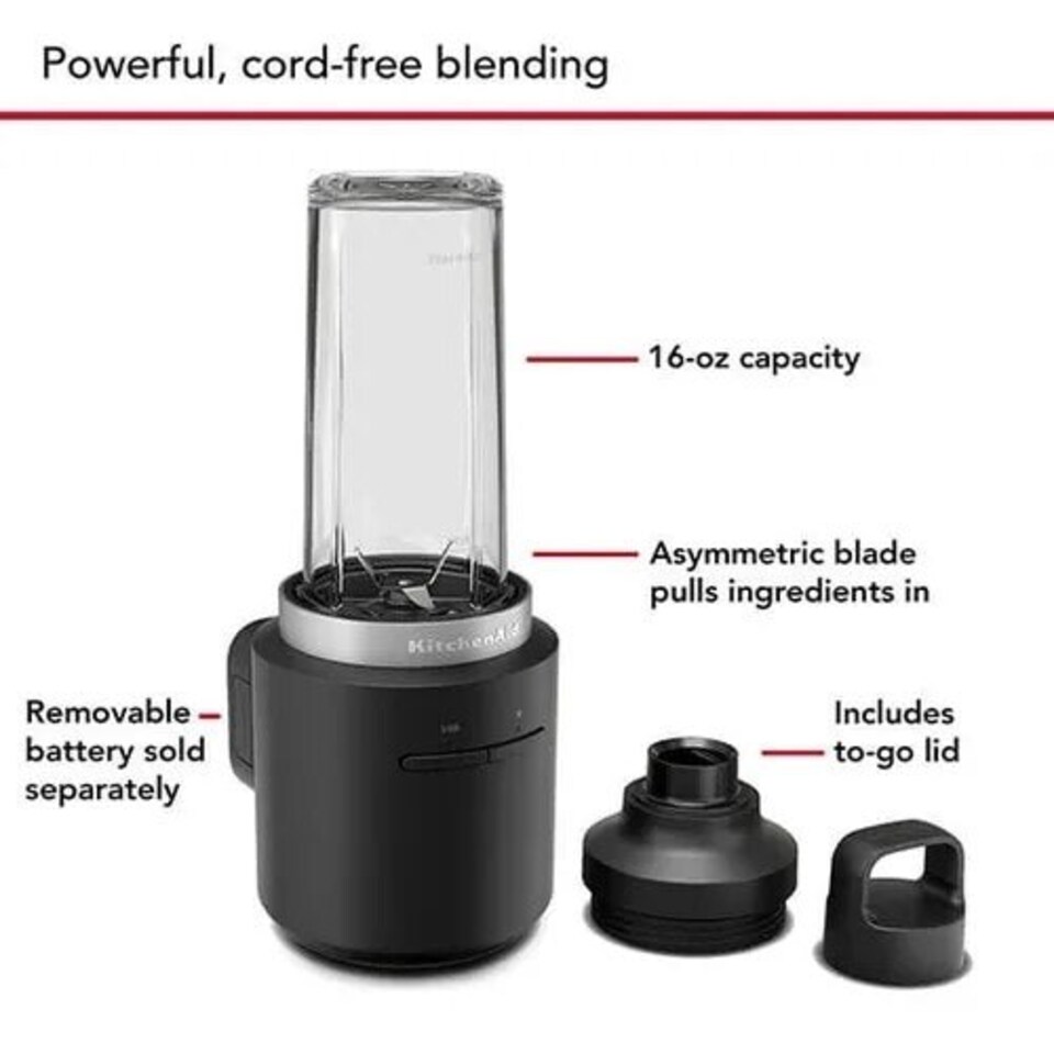 image 1 of KitchenAid Go Cordless Portable Blender Without Battery