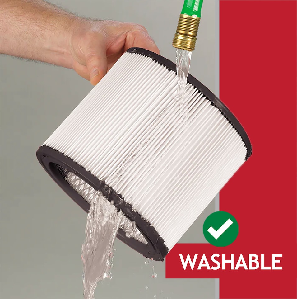 image 1 of SPARES2GO Wet & Dry Cartridge Filter compatible with Shop-Vac Vacuum Cleaners (90304 9030408 9030411 9030427 9030433 903046)