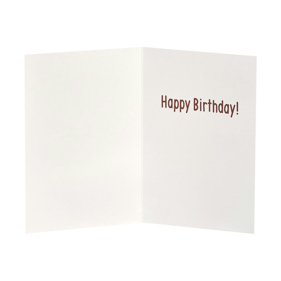image 1 of Humour Birthday Card - Big Candle On Piece Of Cake With Type