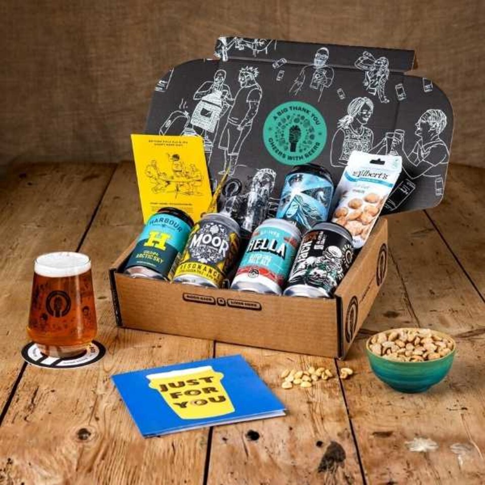 image 1 of QWERTY Beer Box Thank You Pale Ale & IPA Beer Gift Set