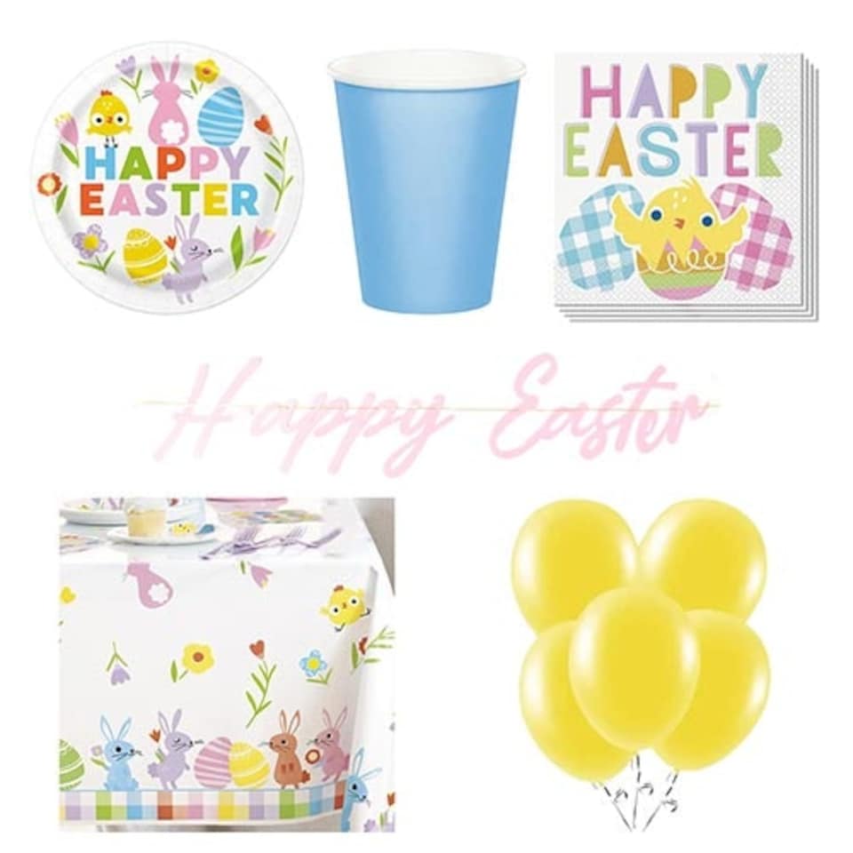 Happy Easter 8 Person Deluxe Party Pack
