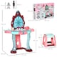 image 5 of AIYAPLAY 31 Pieces Kids Dressing Table Set with Magical Princess Mirror, Music Lights, Makeup Accessories, Hair Dryer, Chair, Drawer for Ages 3-6 Years