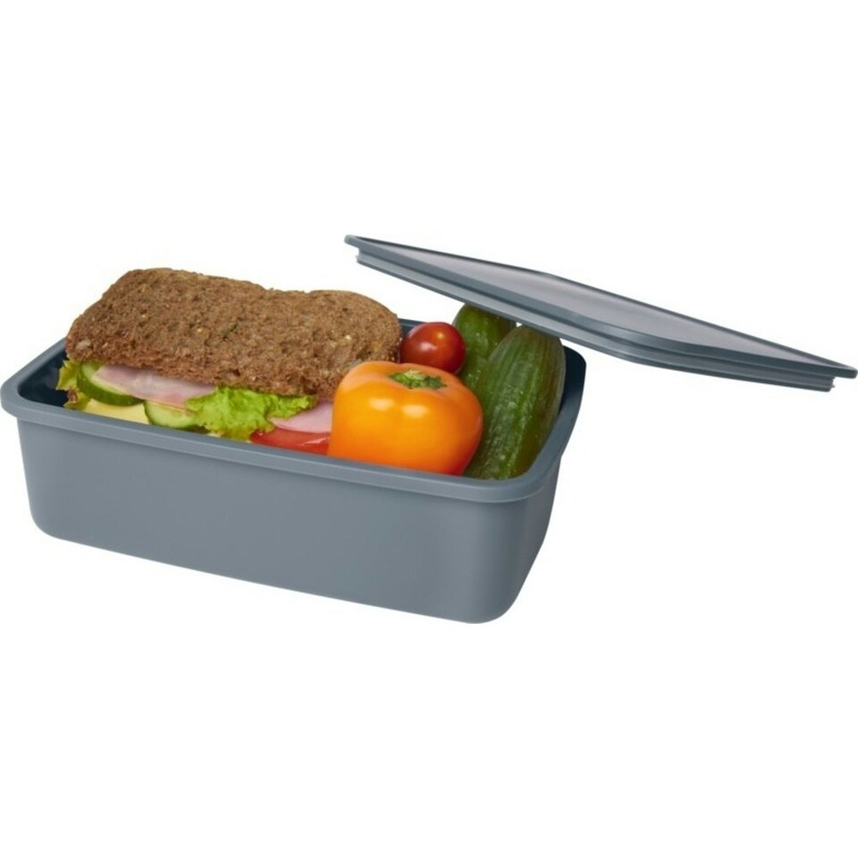 image 1 of Seasons Dovi Plastic Lunch Box - Slate Grey - 6cm x 19cm x 13cm