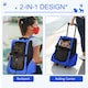 image 2 of PawHut Pet Travel Backpack Bag Cat Puppy Dog Carrier w/ Trolley and Telescopic