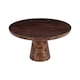 image 1 of Monco Dark Mango Wood Round Coffee Table Brown