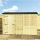 image 1 of 10 x 4 REVERSE Windowless Pressure Treated Tongue And Groove Single Door Apex Shed + High Eaves (10' x 4') / (10ft x 4ft) (10x4)
