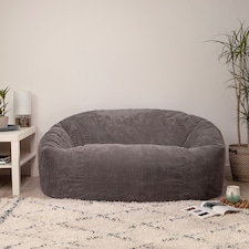 Soul Giant Corduroy Bean Bag Charcoal Grey 2-Seater Bean Bag Chair | Grey | Charcoal Grey | XL | 1
