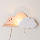 image 3 of ValueLights Pink Dinosaur Plug in Wall Light with Shelf and Pull Cord Switch