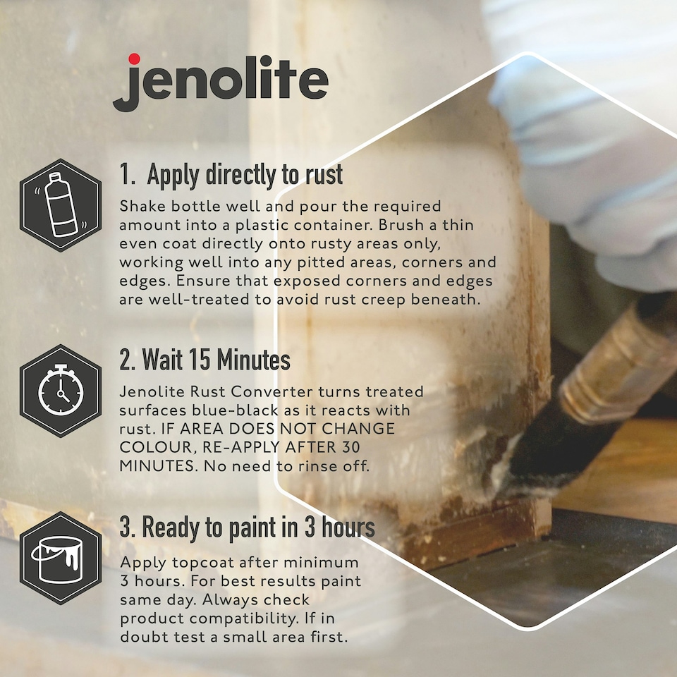 image 1 of Jenolite Ready to Paint Rust Converter - 500ml