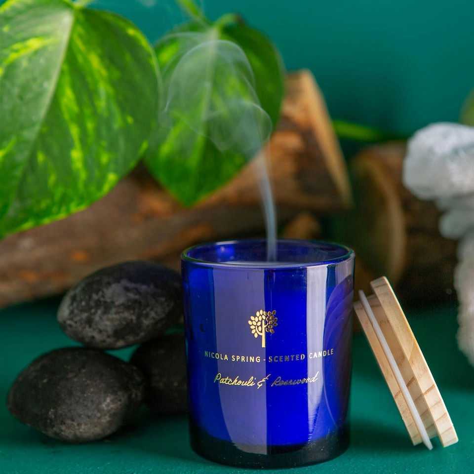 image 1 of Nicola Spring Soy Wax Scented Candle - 130g - Patchouli & Rosewood