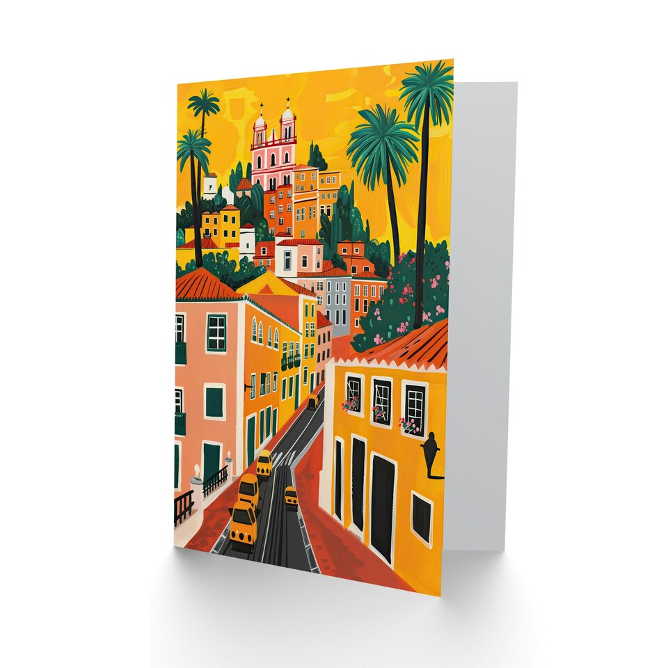 image 1 of Mexico City Santa Prisca Church Cityscape Him Her Card