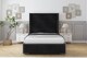 image 1 of Sloomy Sterling Black Naples Bed Frame With Mattress With 50"  Upholstered Wingback Headboard 6' Super King