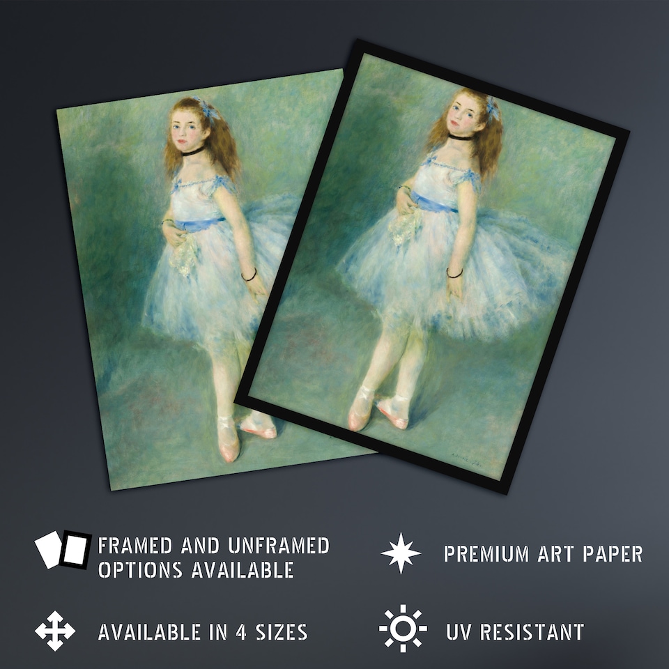 image 1 of The Dancer Portrait Painting Renoir Vintage Huge Wall Art Poster Print 24X32"