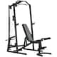 image 1 of SPORTNOW Smith Machine Power Rack with Pull Up Bar, Lat Pull Down System