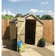 image 2 of 11 x 4 Pressure Treated Tongue And Groove Single Door Apex Shed - 3 Windows + Low Eaves (11' x 4') / (11ft x 4ft) (11x4)