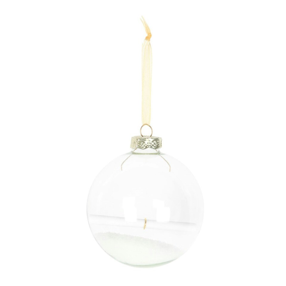 image 1 of Something Different Christmas Wish Glass Hanging Bauble - Transparent - One Size