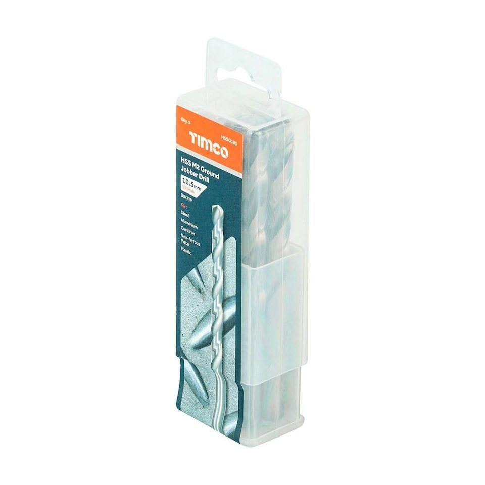 image 1 of Timco - Ground Jobber Drills - HSS M2 (Size 10.5mm - 5 Pieces)